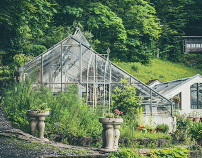 Giessbach Hotel Greenhouses and gardens.