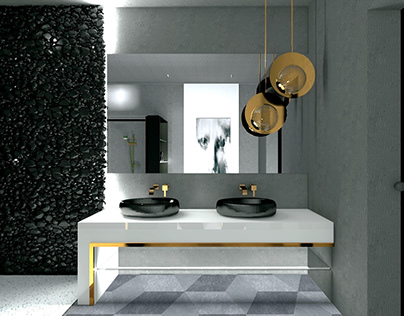 "Grey&Gold" Bathroom