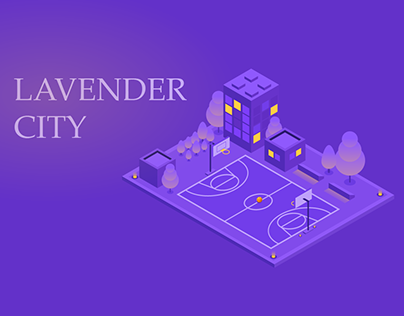 Lavender Isometric City
