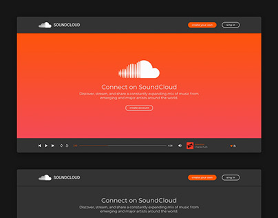 Modern Soundcloud web design