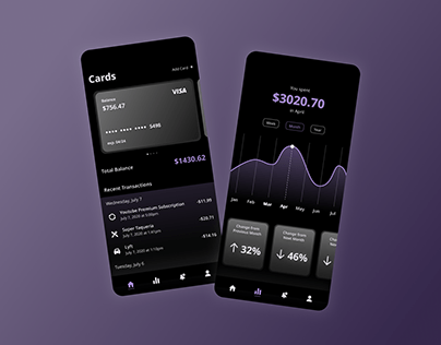 Dark UI Finance Mobile App