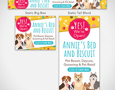Annie's Bed and Biscuit Display Ads