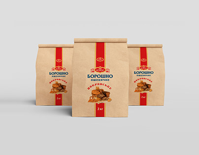 Flour packaging design for «KOLOS»