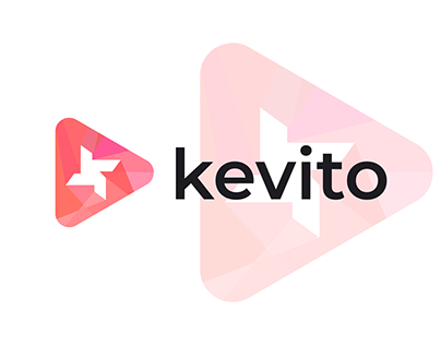 kevito k letter play button logo