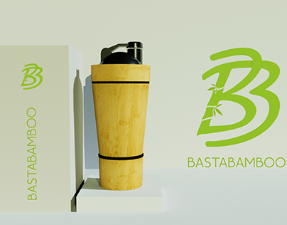 BastaBamboo Tumbler 3D Model and Logo Design