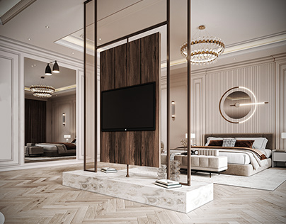 Neo Classic Master Bedroom Design In Qatar