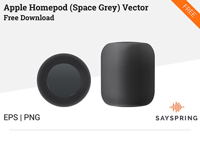 Apple HomePod Vector (Space Gray) Free Download