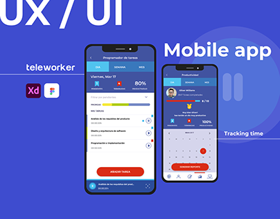 UX / UI MOBILE APP TRACKING TIME