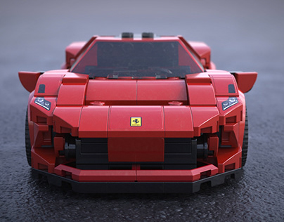 Project thumbnail - LEGO Ferrari F8 Tributo - CGI