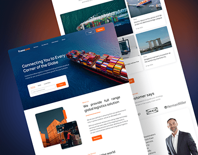 TransLink - Cargo Shipping Landing Page UI Design