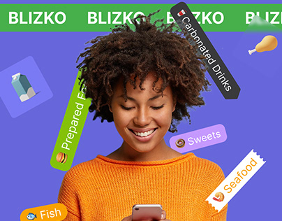 BLIZKO | Mobile application | Market place supermarkets