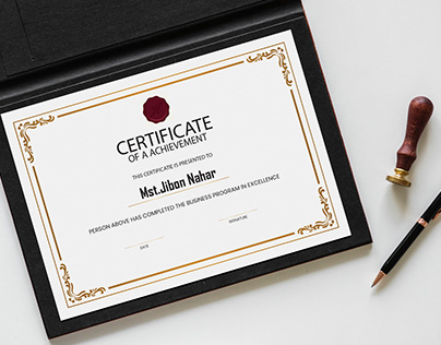 CERTIFICATE DESIGN WITH ORNAMENTS
