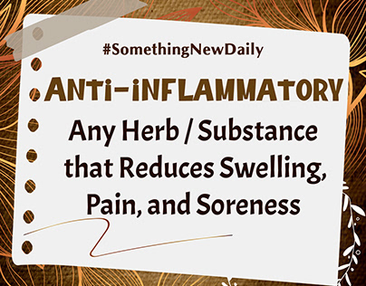 Antiinflammatory #SomethingNewDaily