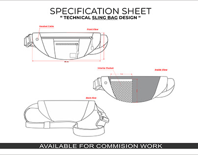 Waist Bag Technical Design for Manufacture