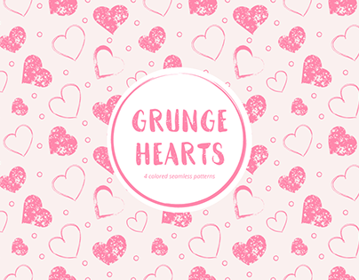 Grunge Hearts Free Pattern