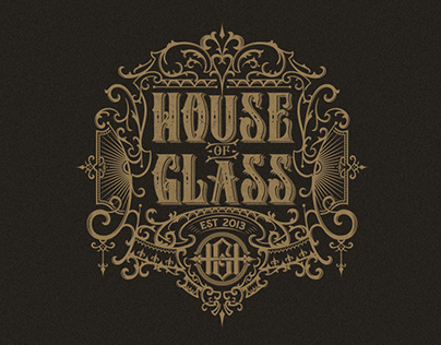 House of Glass handlettered logo design