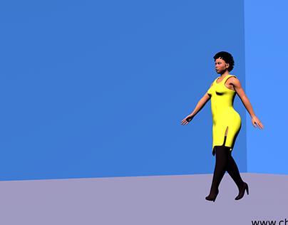Female Walk Animation (In High Heel Boots)