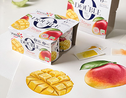 Project thumbnail - Watercolor fruits and berries for Yoplait packaging