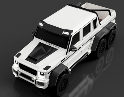 Mercedes Benz G63 6x6 Modeling and Rendering