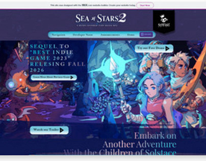 SEA OF STARS 2 WEBSITE FANMADE DESIGN