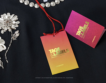 Two Tags on Dress PSD Mock up