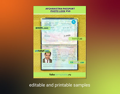 Afghanistan passport photo look