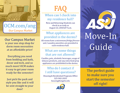 ASU Move-In Guide Brochure