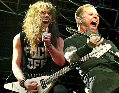 Old and young James Hetfield