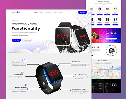 Digital Watch Web Design | UI UX Designer