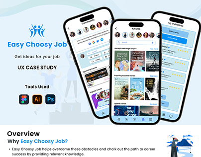 Easy Choosy Job App - Career Counselling UX Case Study
