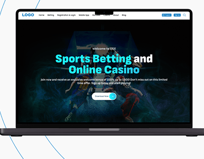 Sport Betting and Online Casino Landing page