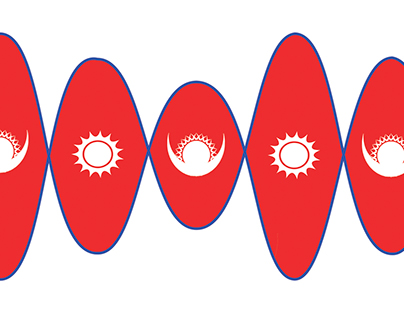 flag of Nepal sine wave