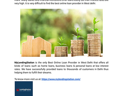 Best Online Loan Provider in West Delhi