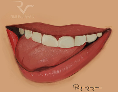 lip digital painting in photoshop