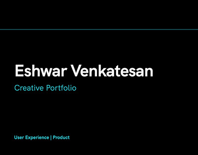 Portfolio - Eshwar Venkatesan