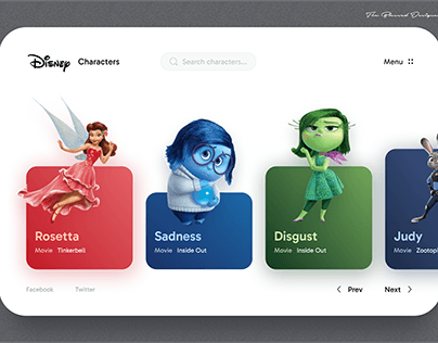 Disney Characters Web UI-Redesign