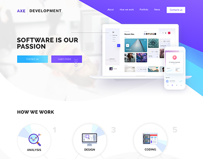 Landing page for IT company