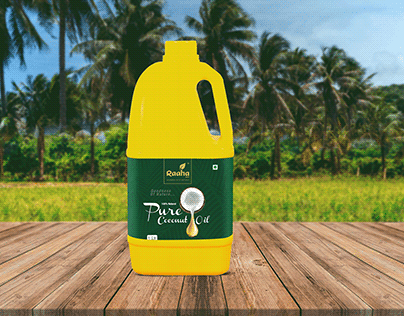 RAHA coconut oil bottle