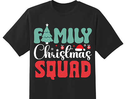 "Family Christmas Squad" t-shirt design