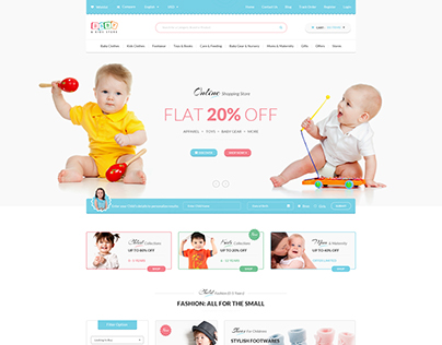 Baby & Kids Store eCommerce PSD Template