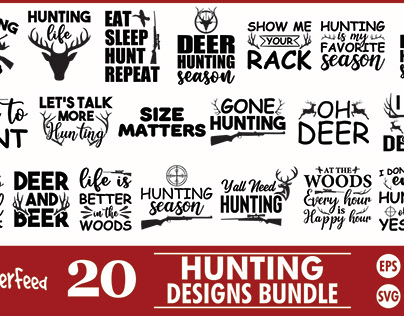 Hunting SVG Designs Bundle