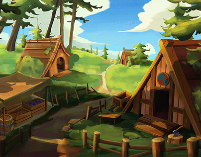 Viking Village Background
