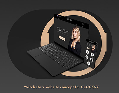 CLOCKSY watch store - Web, mobile UX/UI design