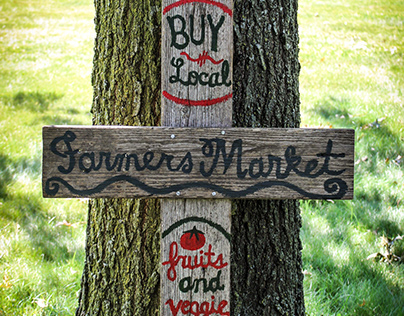 Farmers Market Hand Painted Sign