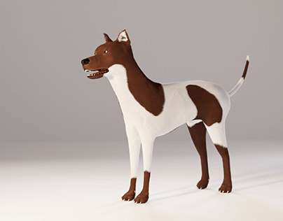Modelo 3D anatomicamente baseado de um cachorro