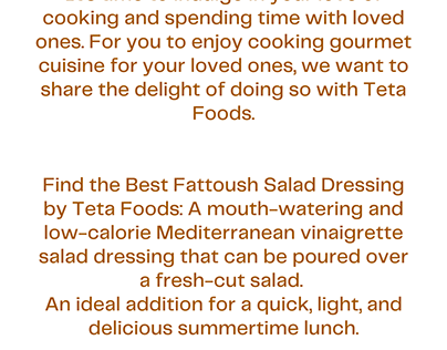 Teta Foods - Fattoush Salad Dressing