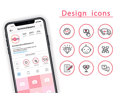 Design icons for social media