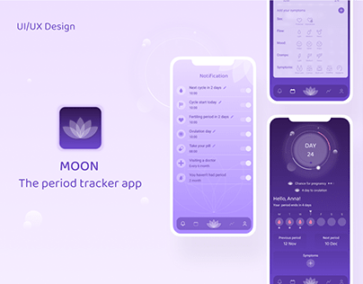 Moon - Period tracker & women calendar. Mobile App