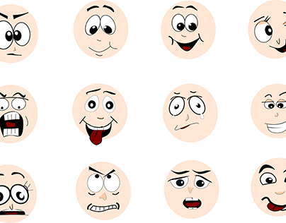 Twelve Emotions and Facial expressions