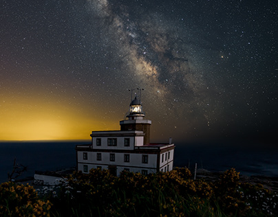 Lighthouse under the stars